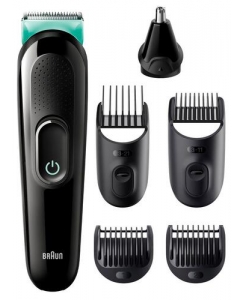 Купить Триммер Braun MGK3321 черный/голубой в Техноленде