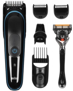 Купить Триммер Braun MGK5345 черный/синий в Техноленде
