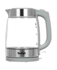 Купить Электрочайник Tefal Glass KI740B30 серый в Техноленде