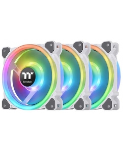 Купить Комплект вентиляторов Thermaltake Riing Trio 12 RGB Radiator Fan White TT Premium Edition (3-Fan Pack) [CL-F126-PL12SW-A] в Техноленде