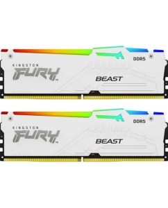 Купить Оперативная память Kingston Fury Beast AMD RGB White [KF556C36BWEAK2-64] 64 ГБ в Техноленде