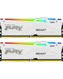 Купить Оперативная память Kingston FURY Beast White AMD RGB [KF560C36BWEAK2-64] 64 ГБ в Техноленде