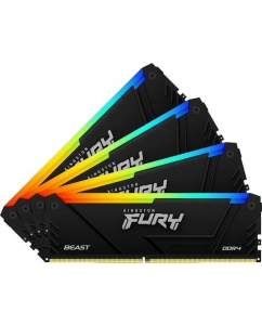 Купить Оперативная память Kingston FURY Beast Black RGB [KF436C18BB2AK4/128] 128 ГБ в Техноленде