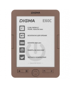 Купить 6" Электронная книга Digma E60C коричневый в Техноленде