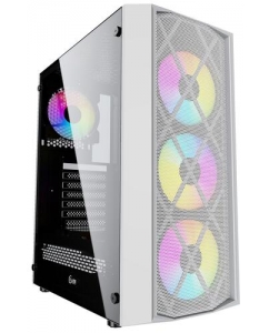 Купить Корпус PowerCase Rhombus X4 White LED [CMRMW-L4] белый в Техноленде