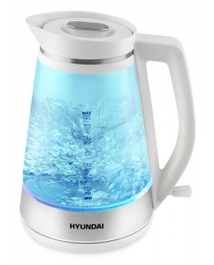 Купить Электрочайник Hyundai HYK-G3037 белый в Техноленде
