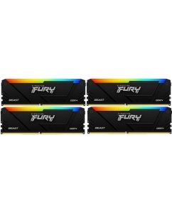 Купить Оперативная память Kingston FURY Beast Black RGB [KF432C16BB2AK4/64] 64 ГБ в Техноленде