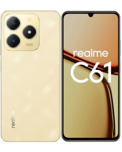 Купить 6.74" Смартфон realme С61 128 ГБ золотистый в Техноленде