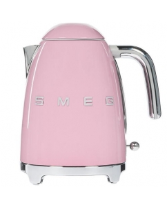 Купить Электрочайник Smeg KLF03PKEU розовый нержавеющая сталь, 1.7 л, 2400 Вт, фильтр, скрытый нагревательный элемент, розовый, серебристый в Техноленде