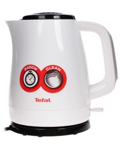 Купить Электрочайник Tefal KO150130 белый пластик, 1.5 л, 2400 Вт, фильтр, скрытый нагревательный элемент в Техноленде