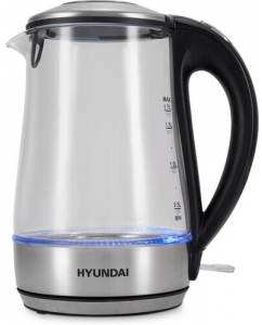Купить Электрочайник Hyundai HYK-G8406 серебристый в Техноленде