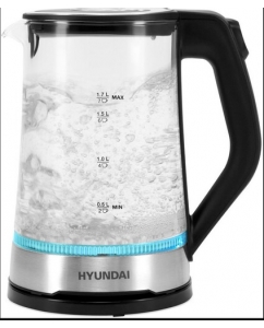 Купить Электрочайник Hyundai HYK-G3401 черный в Техноленде