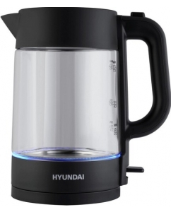 Купить Электрочайник Hyundai HYK-GG7707 черный в Техноленде