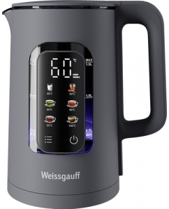 Купить Электрочайник Weissgauff WK 1500 Dt Touch BodyCool серый в Техноленде