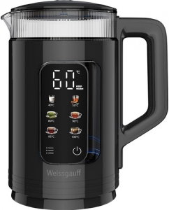 Купить Электрочайник Weissgauff WK 1520 Db Touch BodyCool черный в Техноленде