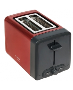 Купить Тостер Bosch DesignLine TAT4P424 красный 970 Вт, тостов - 2, размораживание, красный, черный в Техноленде
