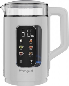 Купить Электрочайник Weissgauff WK 1520 Dw Touch BodyCool белый в Техноленде