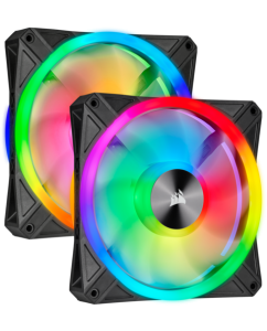 Купить Комплект вентиляторов Corsair iCUE QL140 RGB Dual Fan Kit with Lighting Node CORE [CO-9050100-WW] в Техноленде