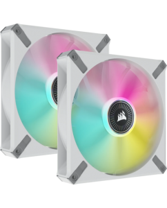Купить Комплект вентиляторов Corsair iCUE ML140 RGB ELITE White Double Pack [CO-9050119-WW] в Техноленде