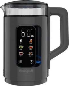Купить Электрочайник Weissgauff WK 1520 Dt Touch BodyCool серый в Техноленде