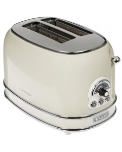 Купить Тостер ARIETE VINTAGE 155/13 бежевый 810 Вт, тостов - 2, подогрев, размораживание, бежевый, серебристый в Техноленде