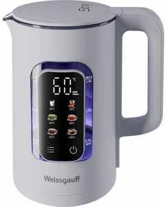 Купить Электрочайник Weissgauff WK 1500 Dw Touch BodyCool белый в Техноленде