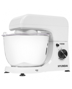 Купить Миксер Hyundai HYM-S4451 [1000 Вт, стационарный, скоростей - 8, корпус - пластик, насадок - 3 шт, белый] в Техноленде