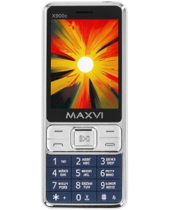 Купить Сотовый телефон Maxvi X900c синий/серебристый в Техноленде