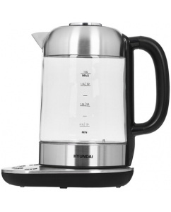 Купить Электрочайник Hyundai HYK-G8407 серебристый в Техноленде