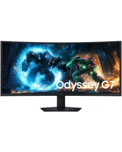 Купить 40" Монитор Samsung Odyssey G7 черный Curved 1000R, 180Hz, VA, WUHD 5120x2160, 1ms, 350cd/m², HDMIx2, DP, USBx2, Tilt, Swiv, HAS в Техноленде