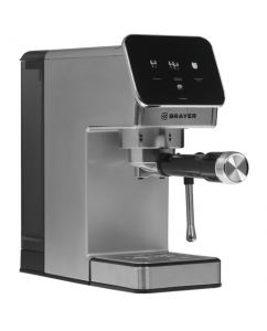 Купить Кофеварка рожковая Brayer 1119BR серебристый в Техноленде