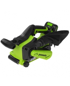 Купить Ленточная шлифмашина Greenworks G24BS 259 м/мин, длина ленты - 457 мм, ширина ленты - 76 мм, АКБ, 1х2Ач и ЗУ, 24В, 4.3 кг в Техноленде