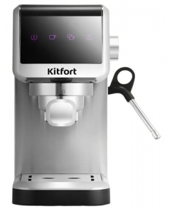 Купить Кофеварка рожковая Kitfort КТ-7419 серебристый в Техноленде
