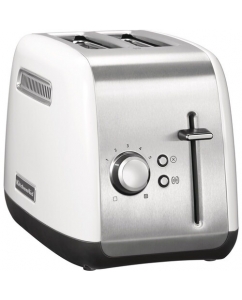 Купить Тостер KitchenAid 5KMT2115EWH белый 1200 Вт, тостов - 2, подогрев, размораживание, решетка для подогрева булочек, белый, серебристый в Техноленде