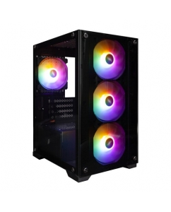 Купить Корпус 1STPLAYER FIREBASE X2-M [X2-M-BK-4F1] черный в Техноленде