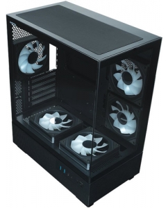 Купить Корпус XASTRA Q400M [Q400M-5FM12A-C6-UC] черный в Техноленде