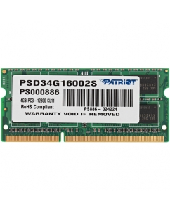 Купить Оперативная память SODIMM Patriot Signature [PSD34G16002S] 4 ГБ в Техноленде