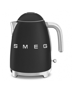 Купить Электрочайник Smeg KLF03BLMEU черный нержавеющая сталь, 1.7 л, 2400 Вт, фильтр, скрытый нагревательный элемент, черный, серебристый в Техноленде