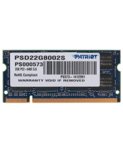 Купить Оперативная память SODIMM Patriot Signature [PSD22G8002S] 2 ГБ в Техноленде