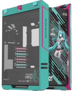 Купить Корпус ASUS ROG Strix Helios II Hatsune Miku Edition [90DC00W0-B39010] бирюзовый в Техноленде