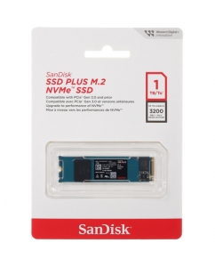 Купить 1000 ГБ M.2 NVMe накопитель Sandisk SSD Plus [SDSSDA3N-1T00-G26] в Техноленде